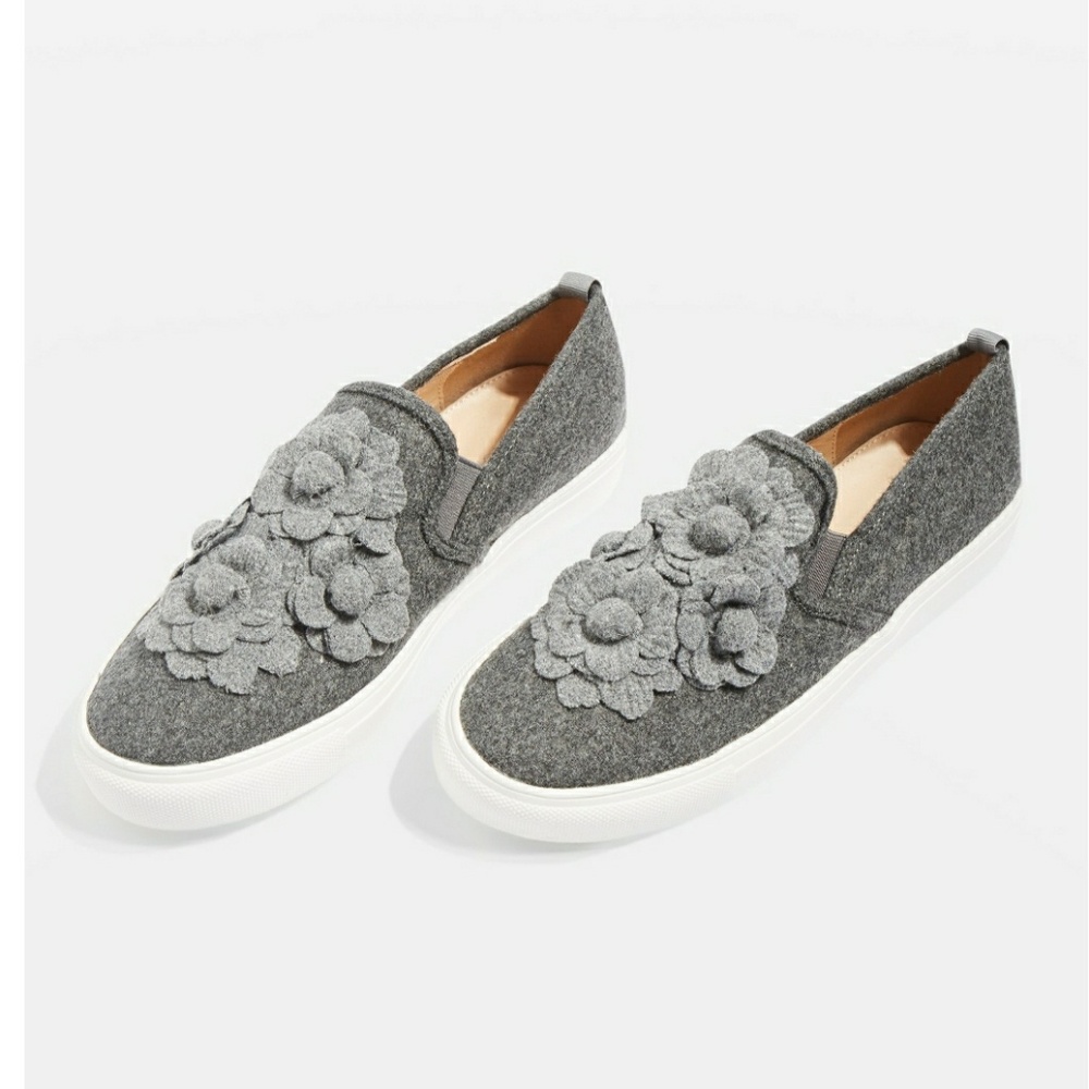 Topshop Grey slip on Sneakers